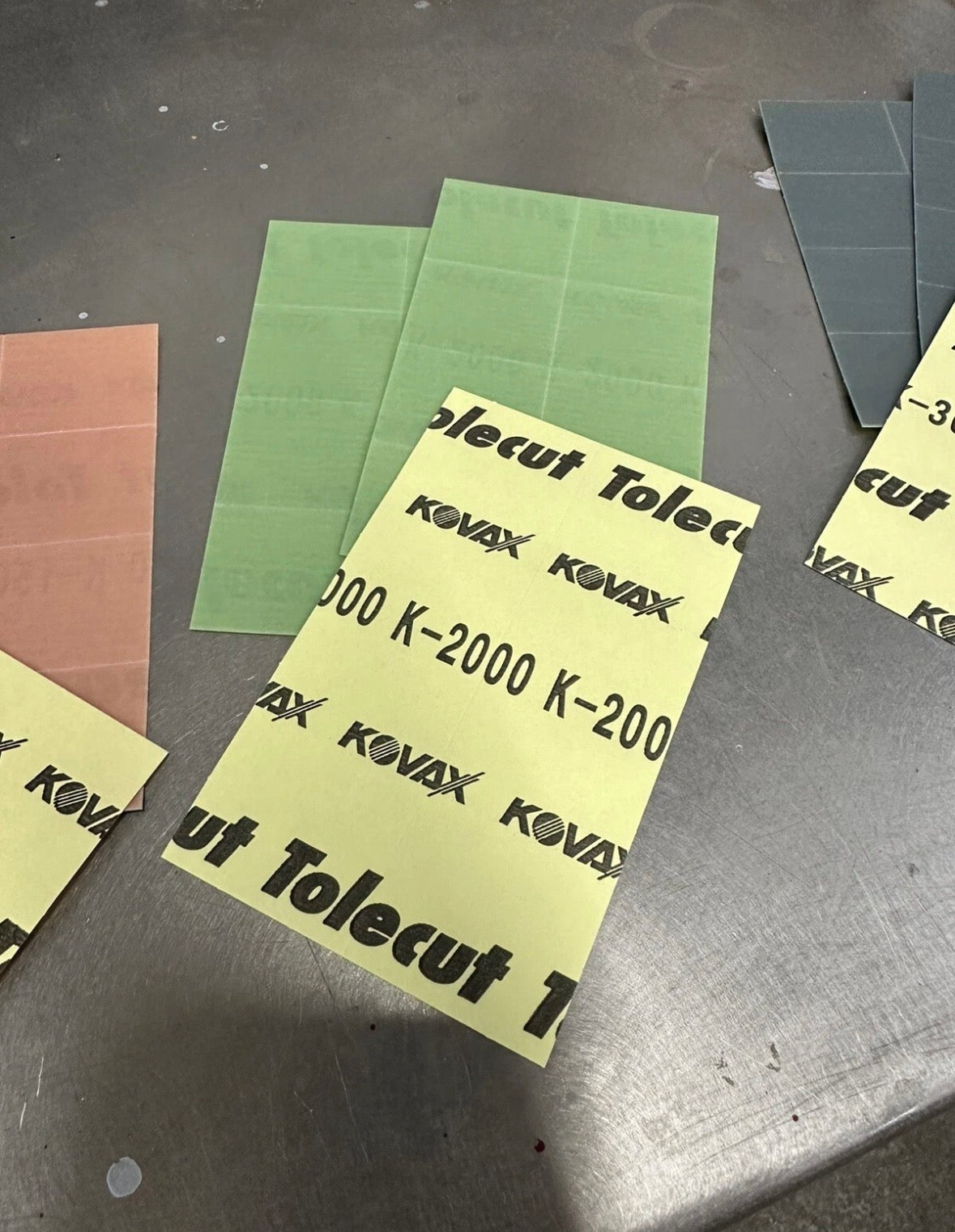 Kovax Tolecut 1/8cut Stick On Sandpaper top up 1200/1500/2000/3000